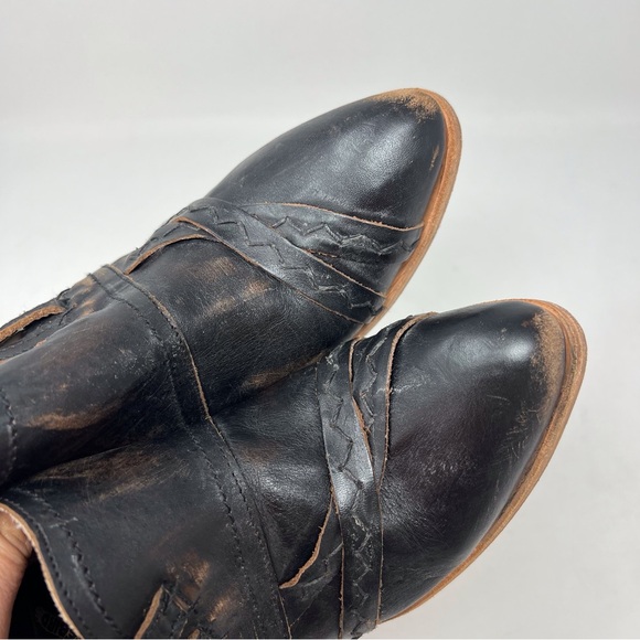FREEBIRD BY STEVEN Gate Leather Ankle Boot Women’s Size 10 Boho Distressed Fall - Picture 8 of 12